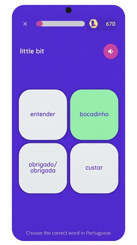 Lingoodie quiz screen